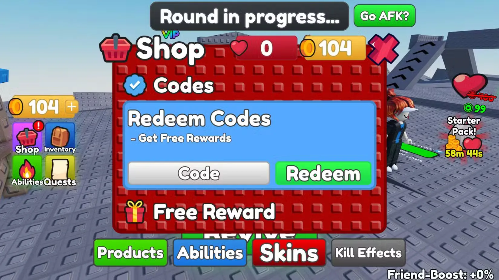 How to redeem codes in Pass or Explode