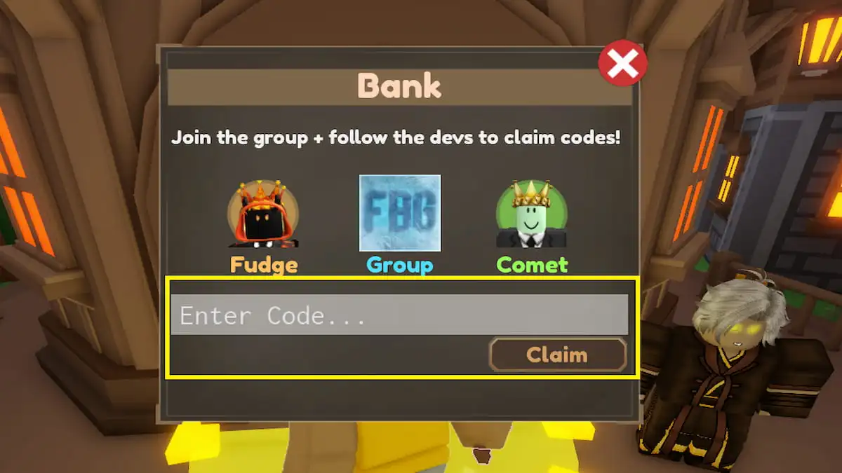 The Pixel Blade Redeem Menu