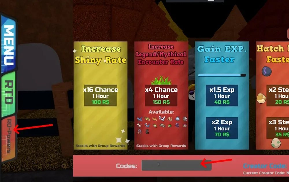 How to redeem codes in Pokemon Bronze Forever