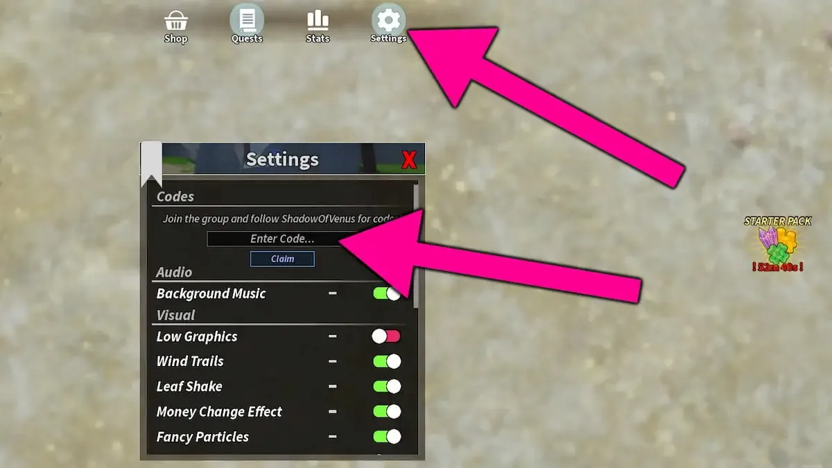 How to redeem codes in Prospecting