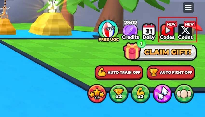 How to redeem codes in Pull a Sword