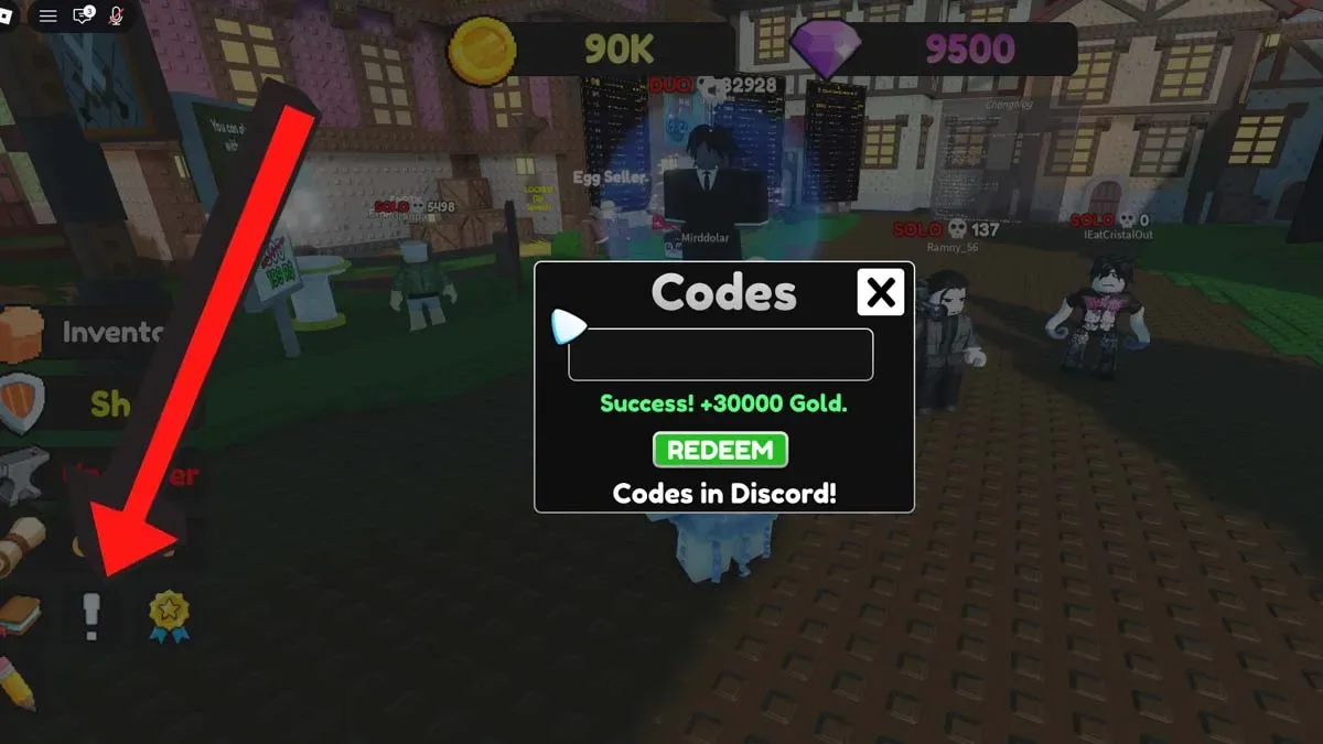 How to redeem codes in Robong Survivors
