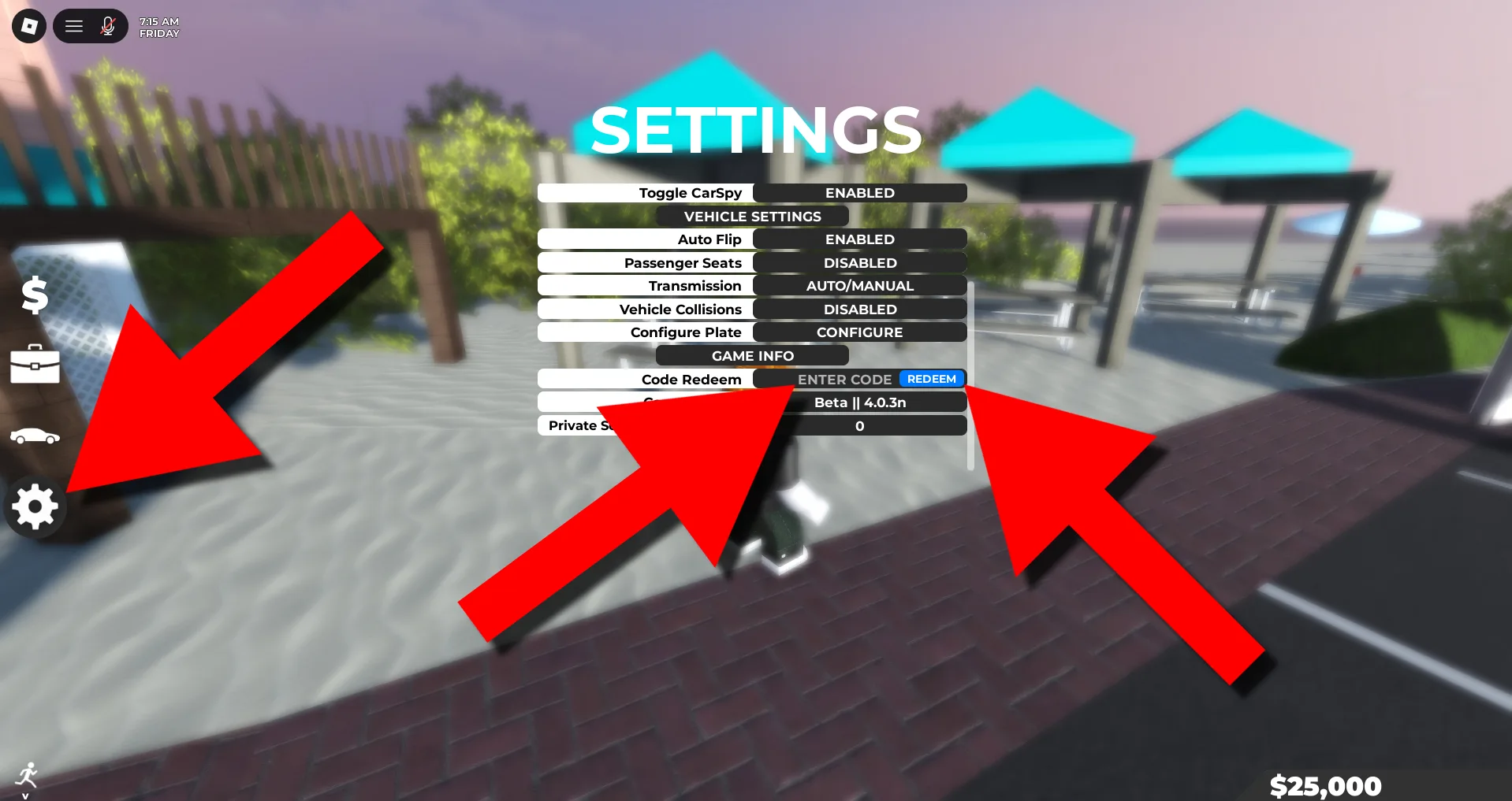 How to redeem codes in Southwest Florida (SWF)