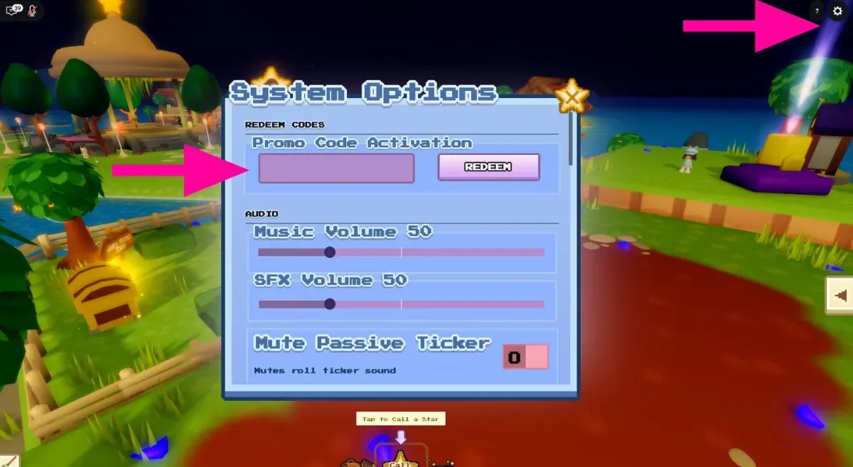 How to redeem codes in Star Catchers