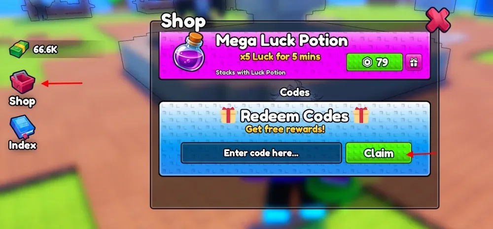 How to redeem codes in Throw a Coin