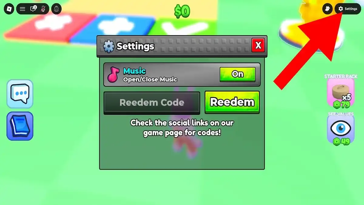 How to redeem codes in Trade Squishy Dumplings