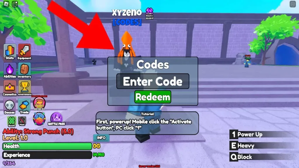How to redeem codes in Ultra UnFair