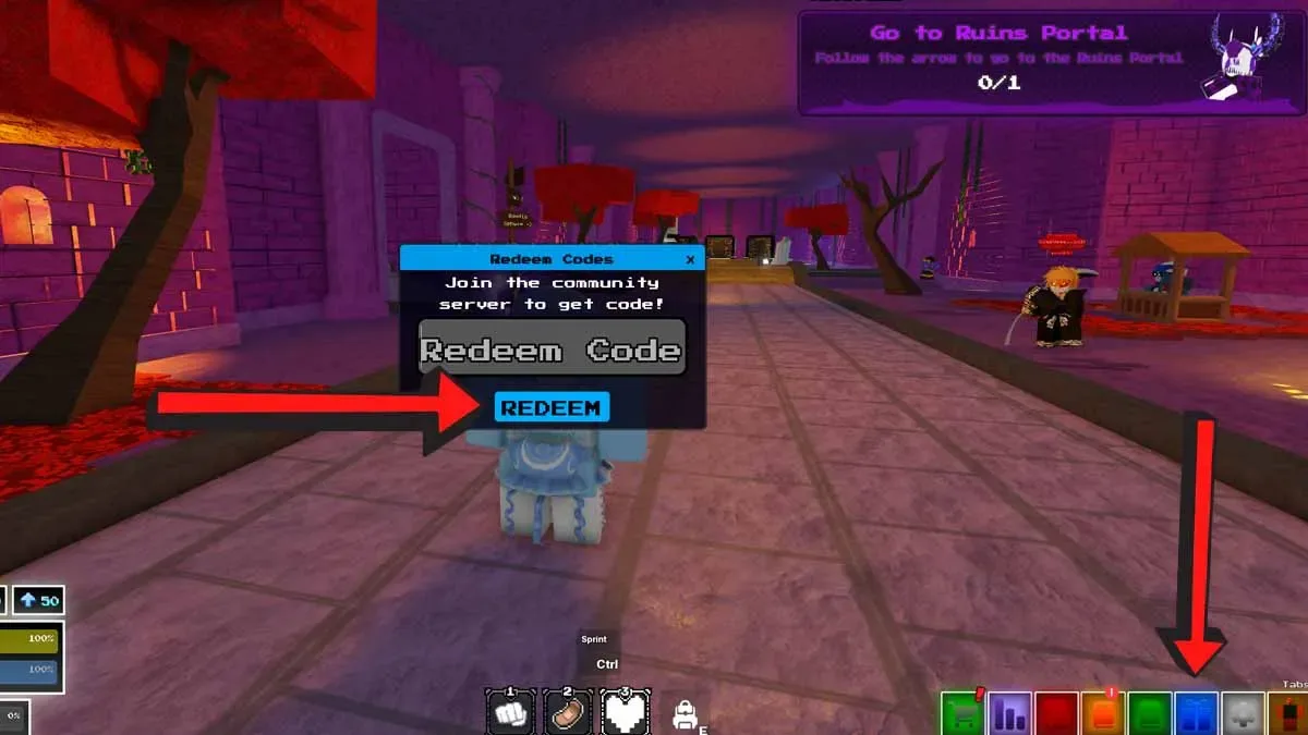 How to redeem codes in Undertale Shattered Realms RPG