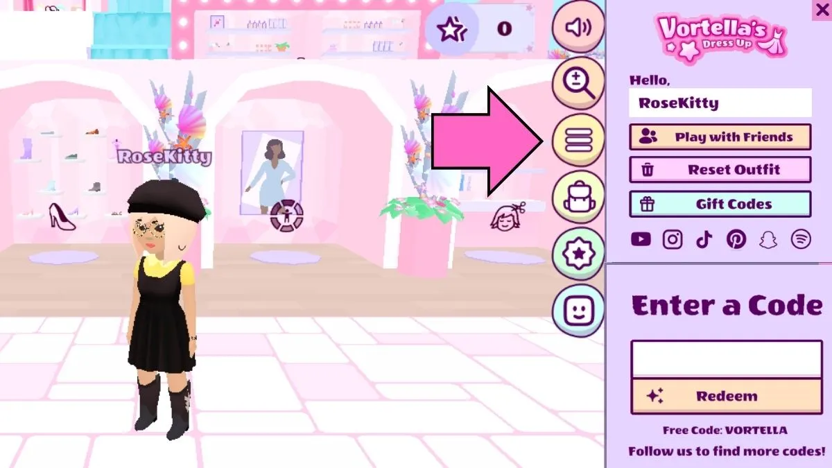 Vortella’s Dress Up codes – Redeem Vortella’s Dress Up Codes