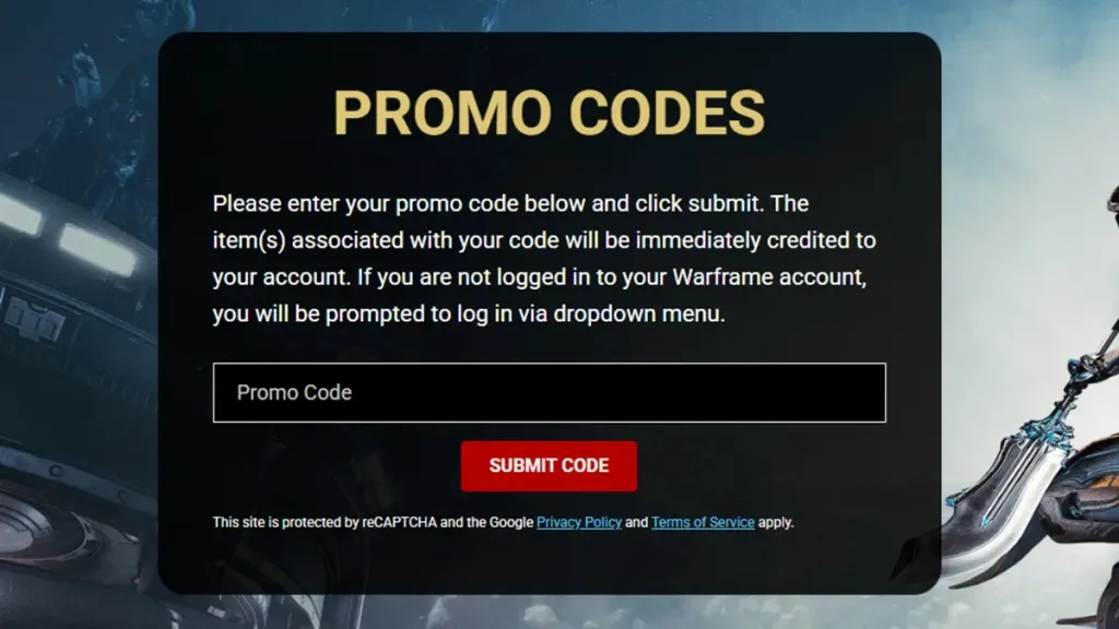 How to redeem codes in Warframe
