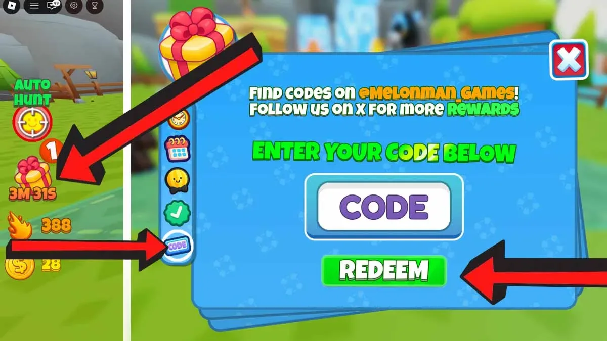How to redeem codes in Weapon Simulator