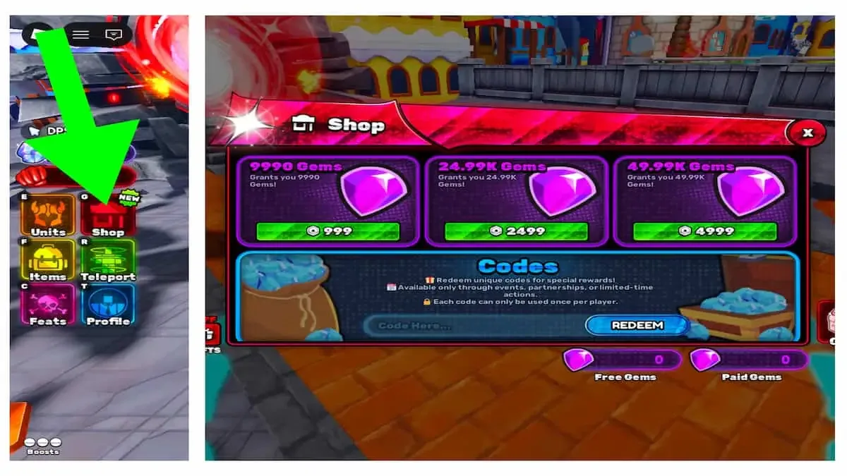 How to redeem codes in World Fighters