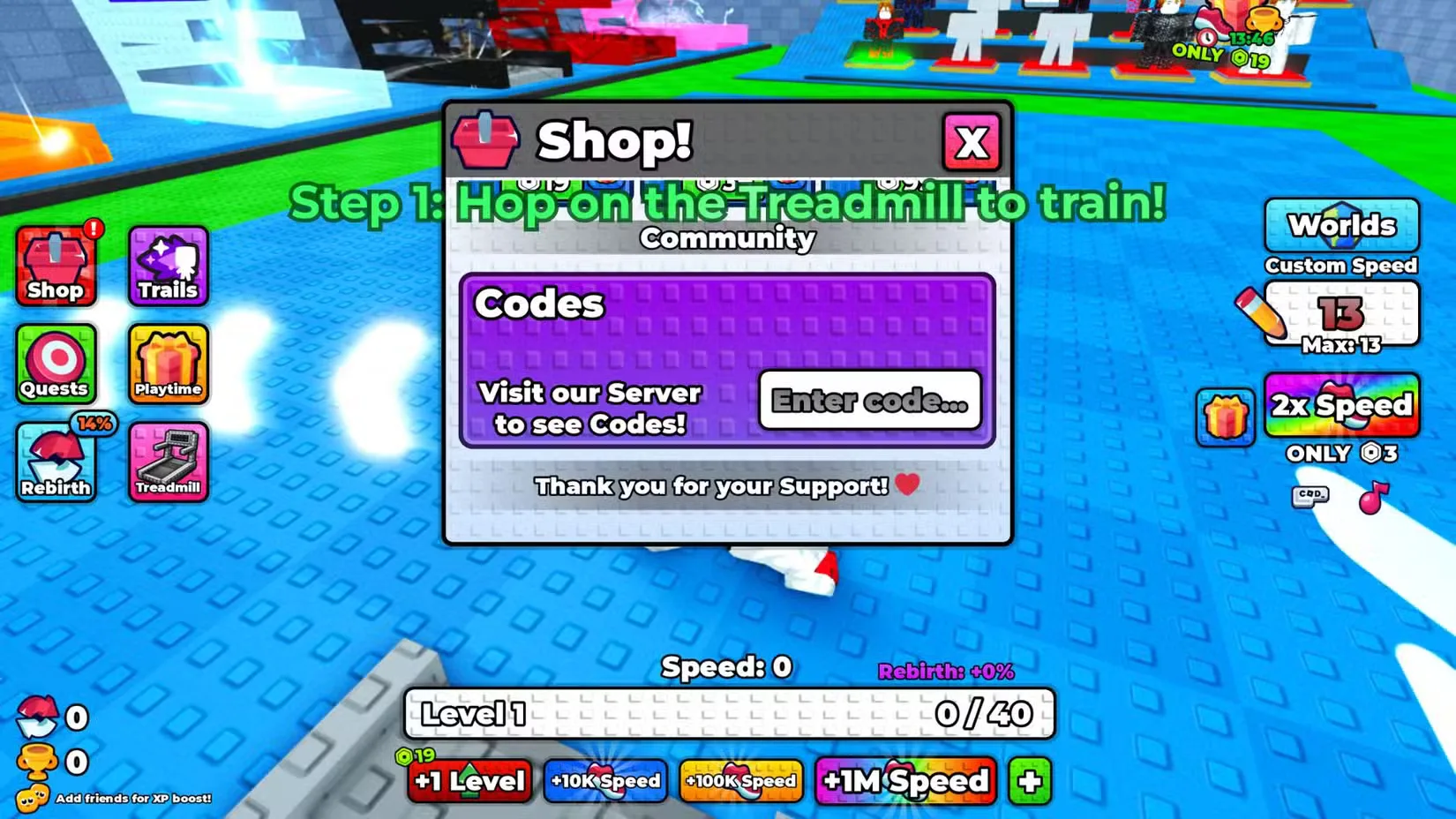 How to redeem codes in +1 Web Swing Escape