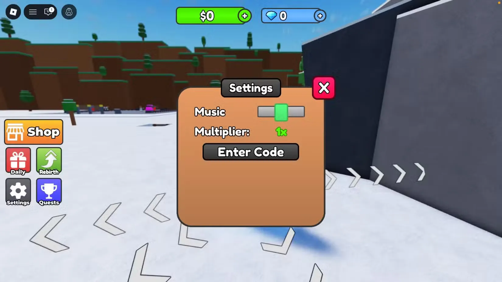 How to redeem codes in 2 Player Battle Tycoon