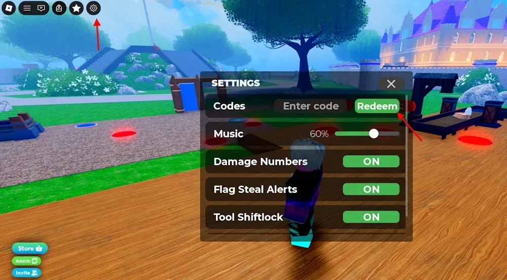 How to redeem codes in 2 Player Evolution Tycoon