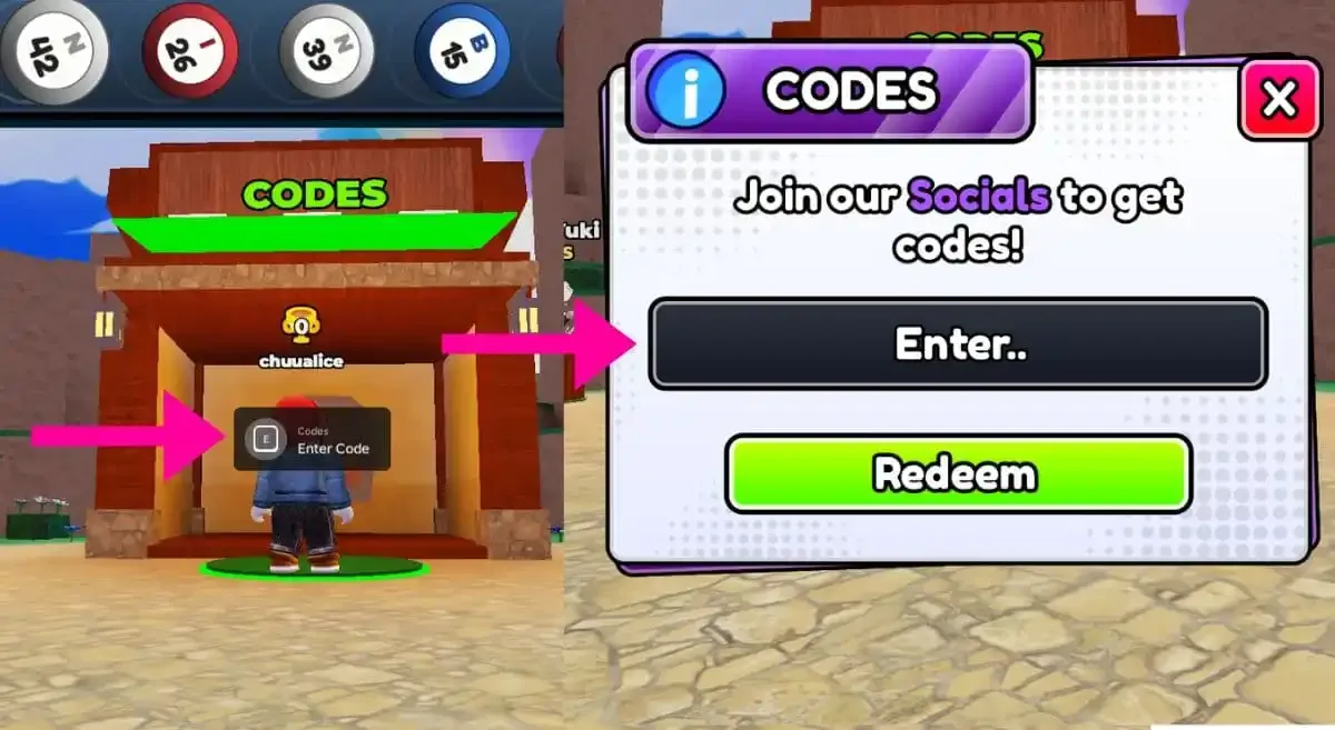 How to redeem codes in 50 Player BINGO