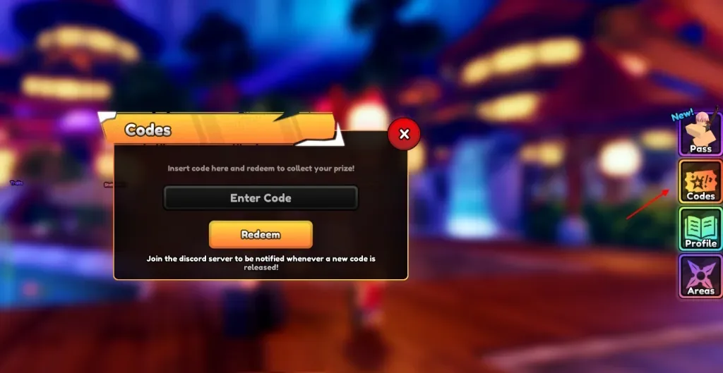 How to redeem codes in Anime Final Strike