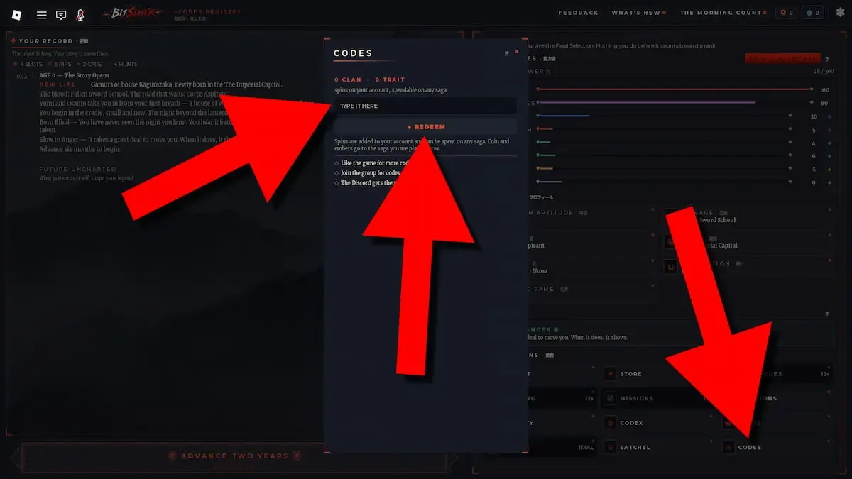 How to redeem codes in BitSlayer