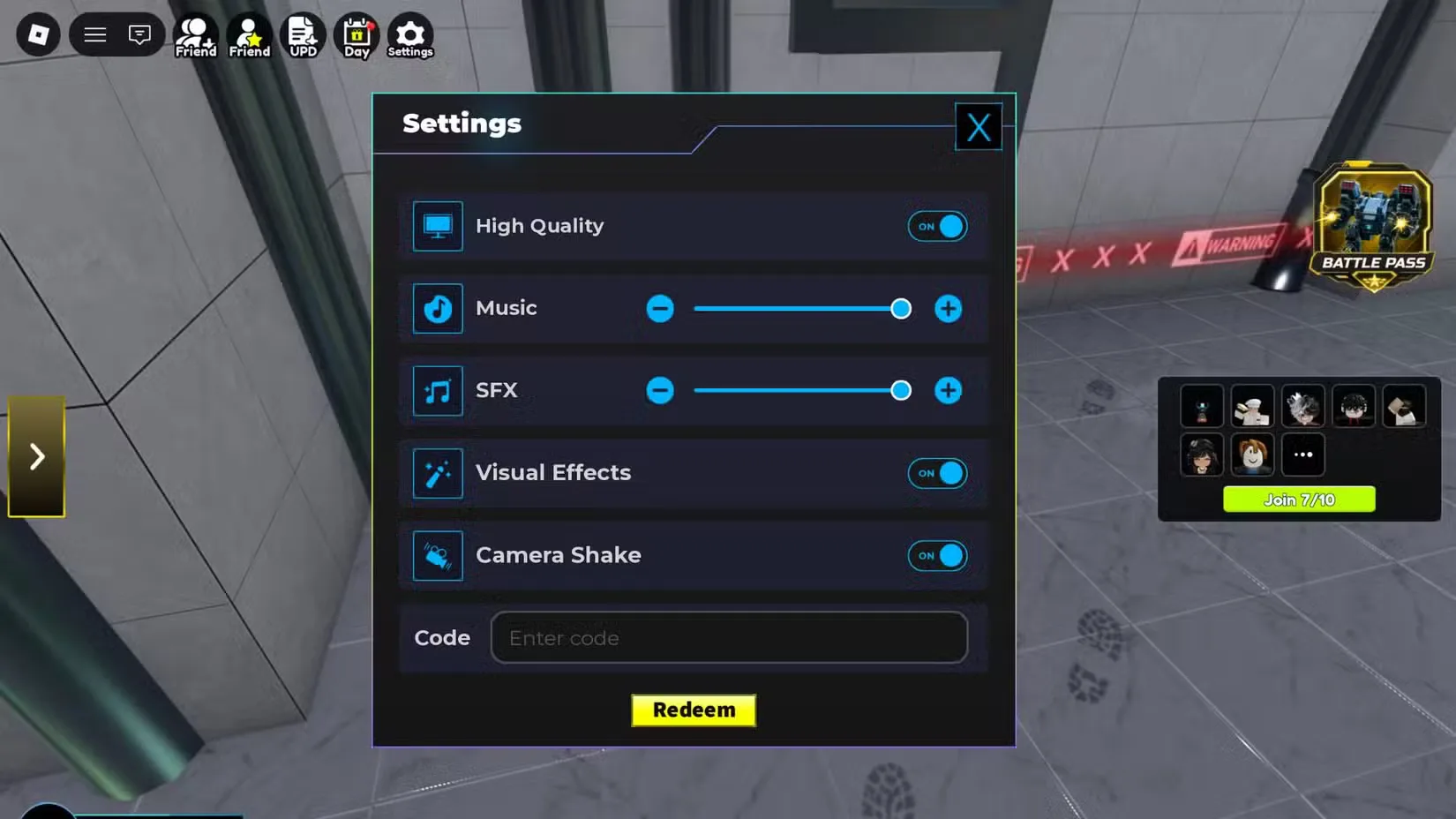 How to redeem codes in BreakDoor