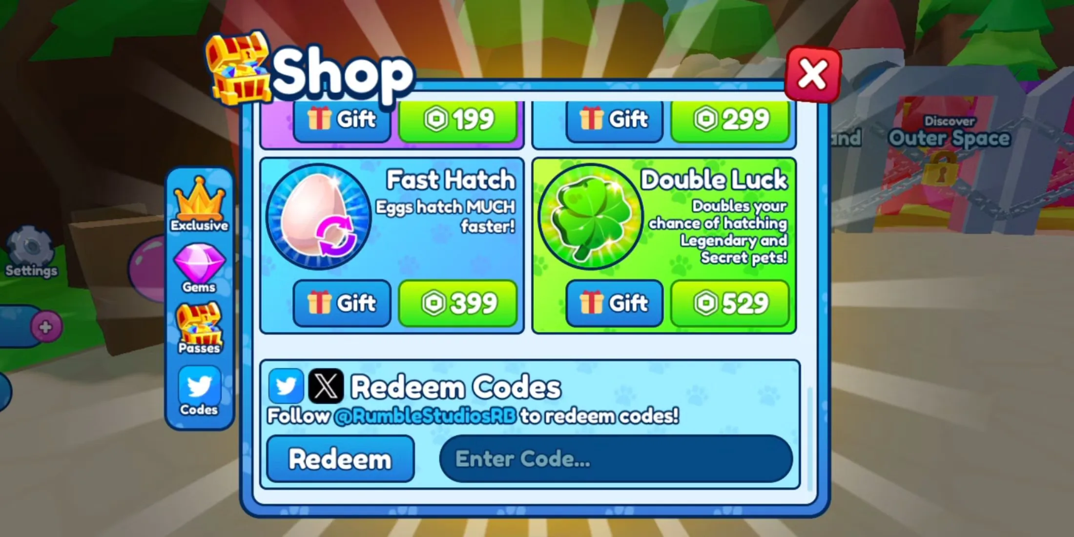 How to redeem codes in Bubble Gum Simulator Infinity