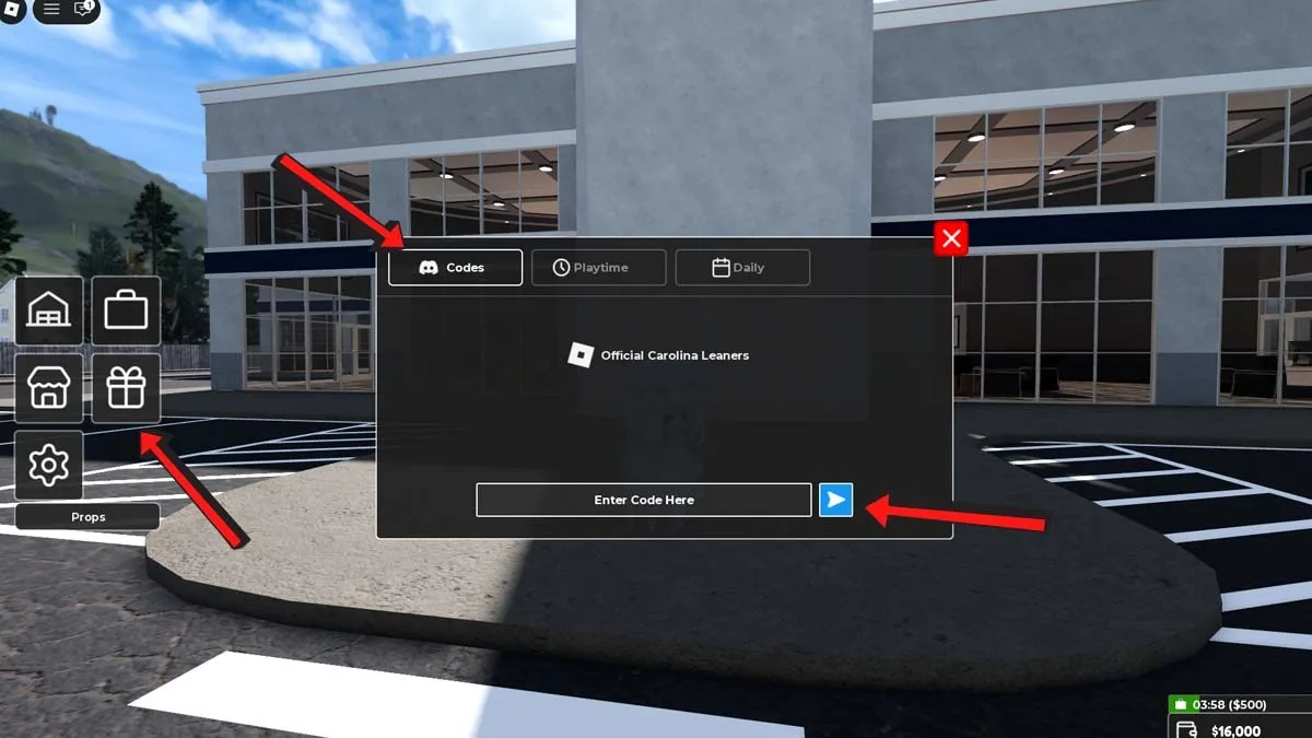 How to redeem codes in Carolina Leaners