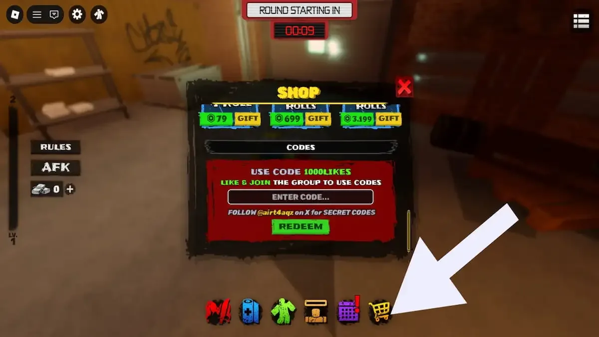 How to redeem codes in Chasing