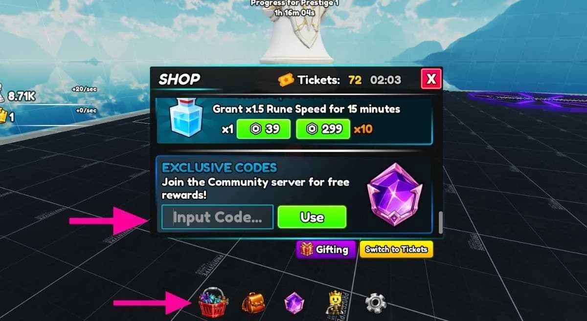 How to redeem codes in Chess Incremental