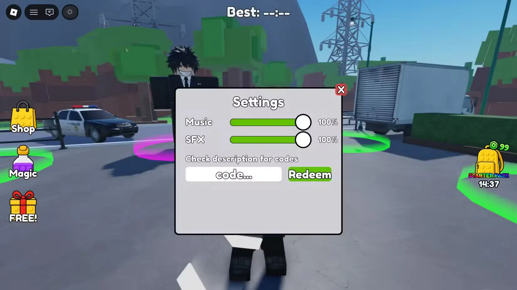 How to redeem codes in Clean the Bank