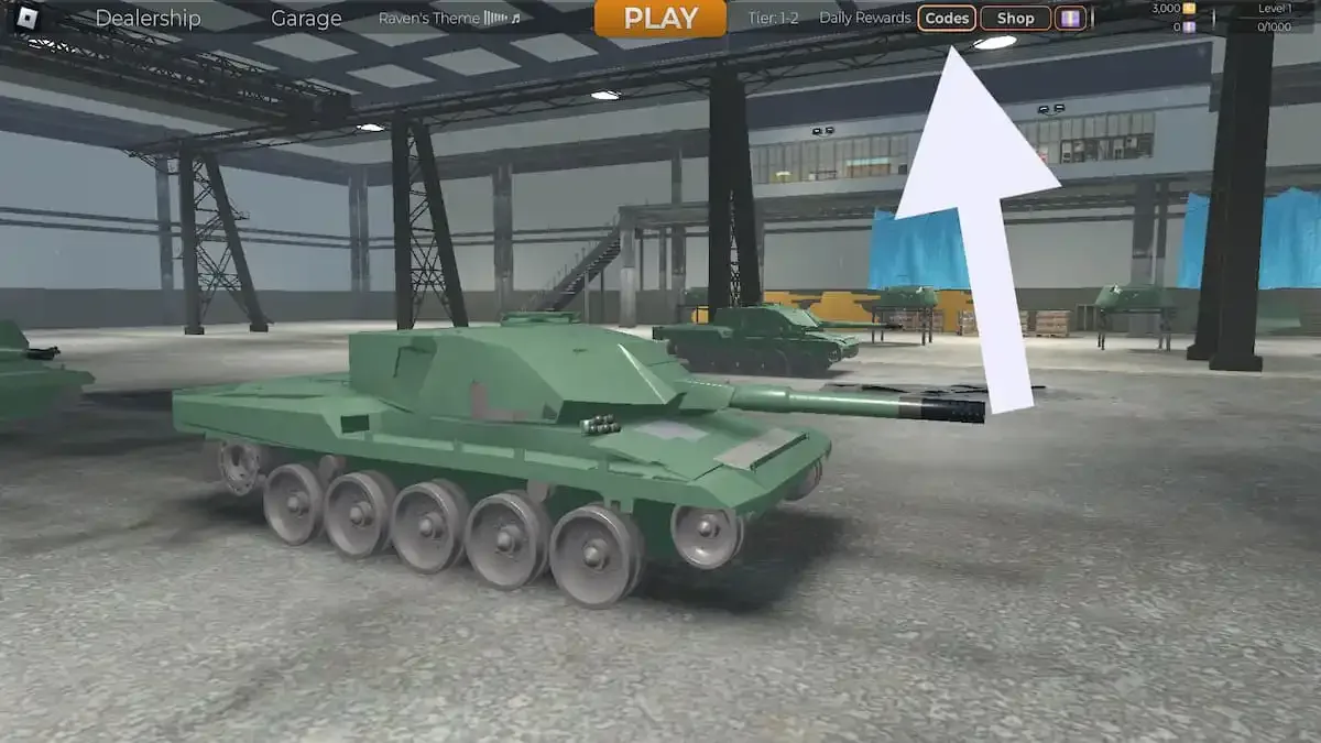 How to redeem codes in Cursed Tank Simulator