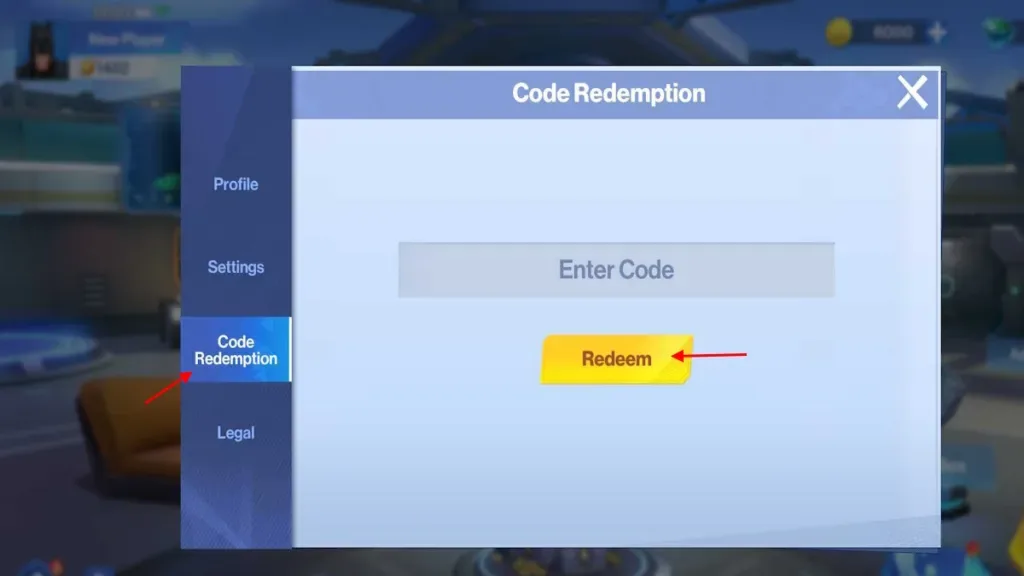 How to redeem codes in DC Worlds Collide