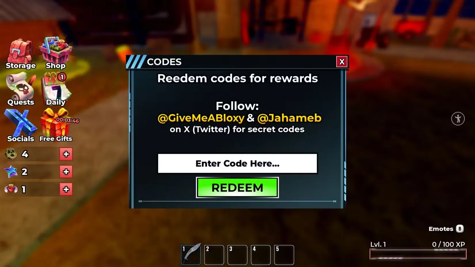 How to redeem codes in Drive and Fight