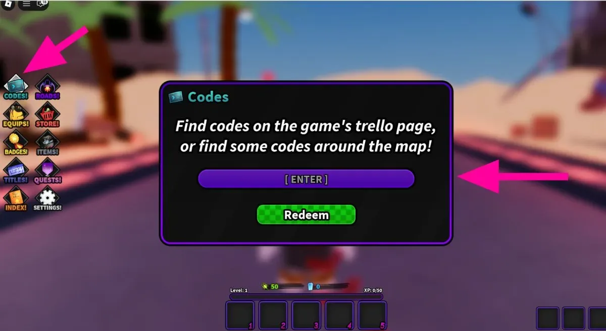 How to redeem codes in Drone Defense 2