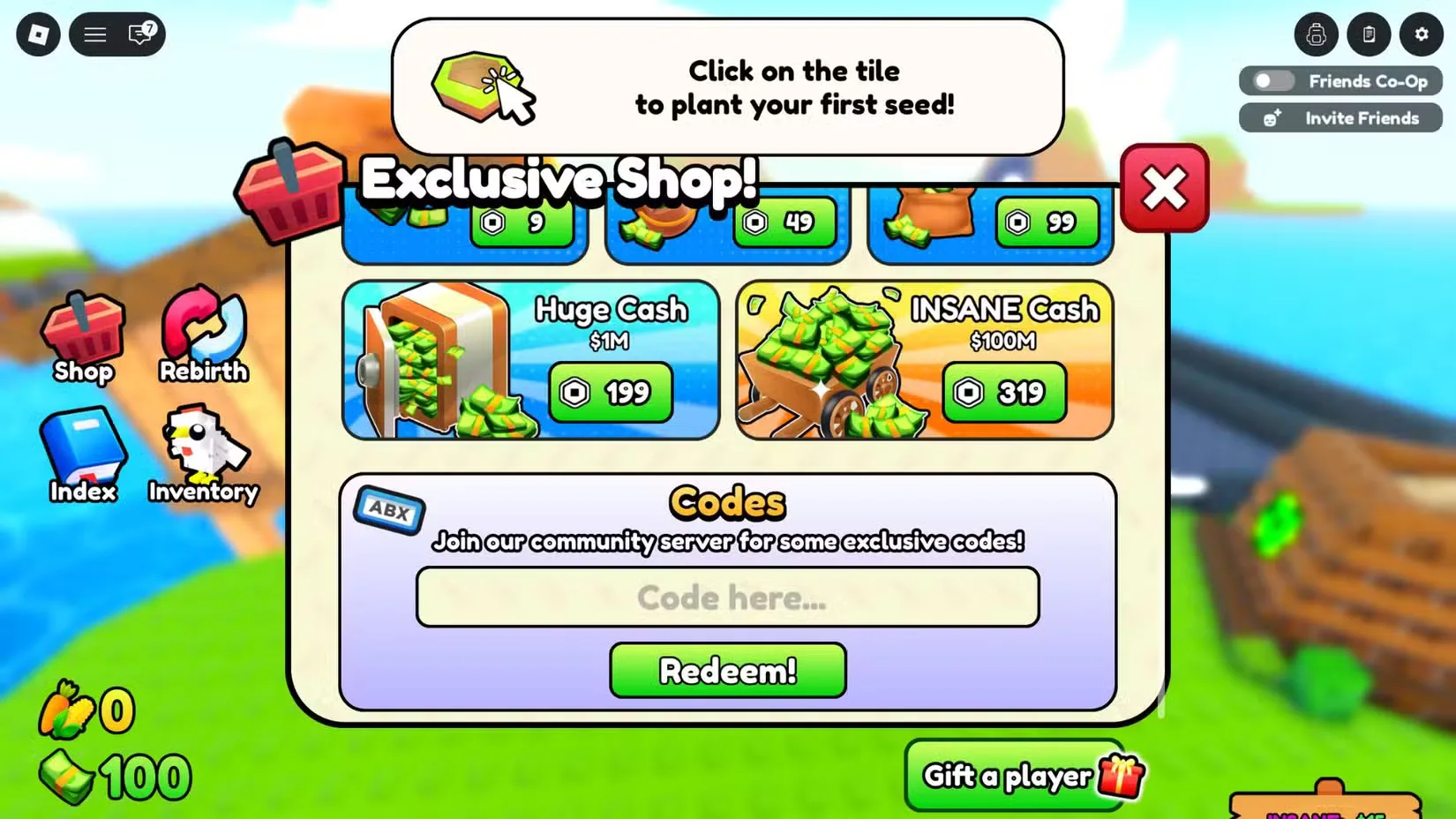 How to redeem codes in Farm an Island