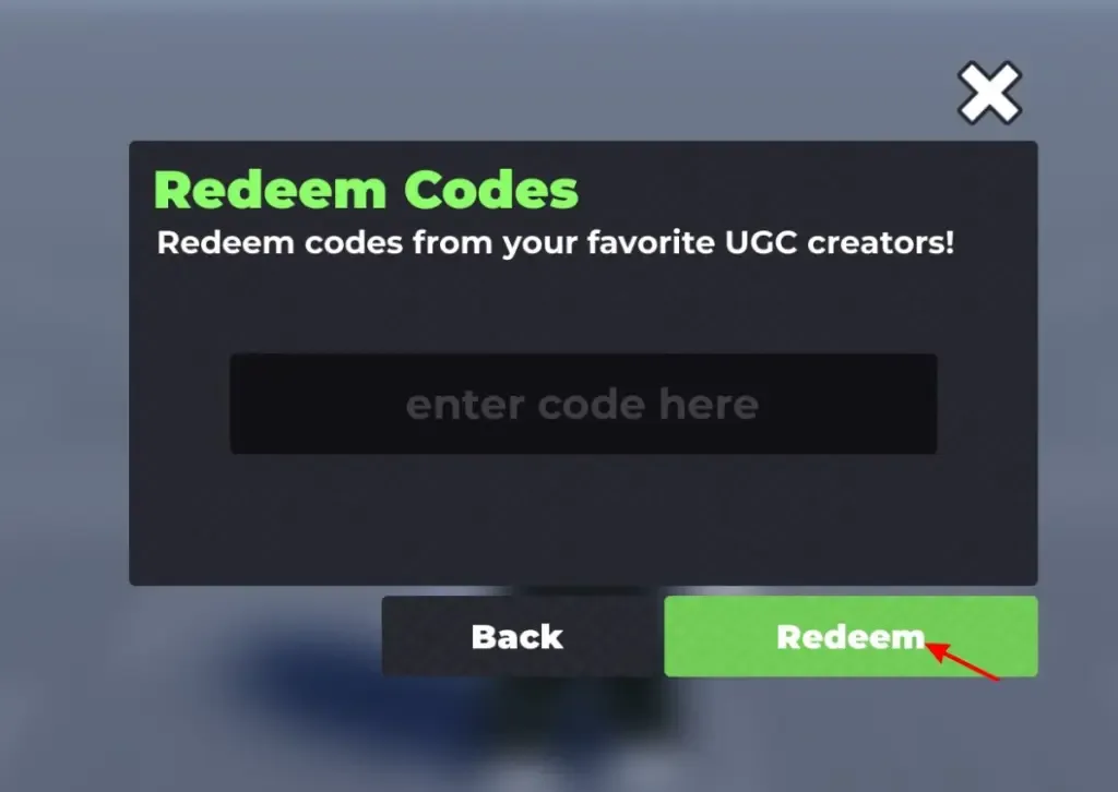 How to redeem codes in Flex UGC
