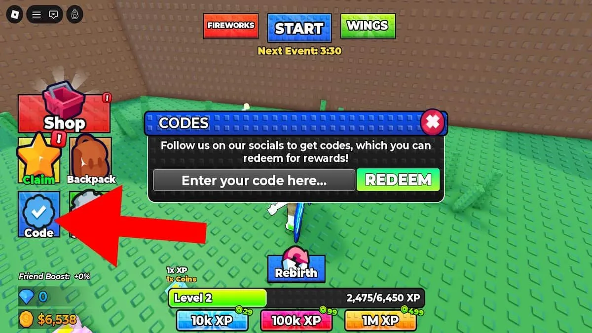 How to redeem codes in Fly Your Wings