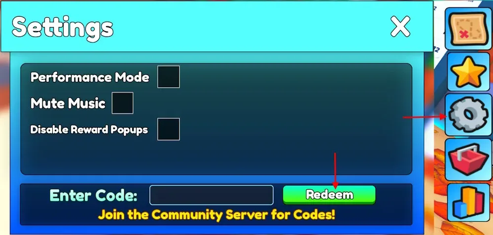 How to redeem codes in Garden Cleaner Evolution