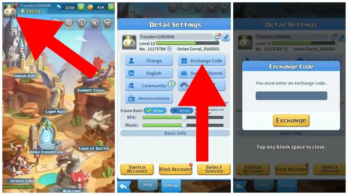 How to redeem codes in Hero Clash