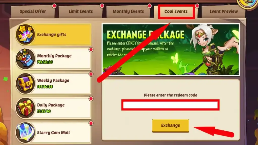 How to redeem codes in Idle Heroes