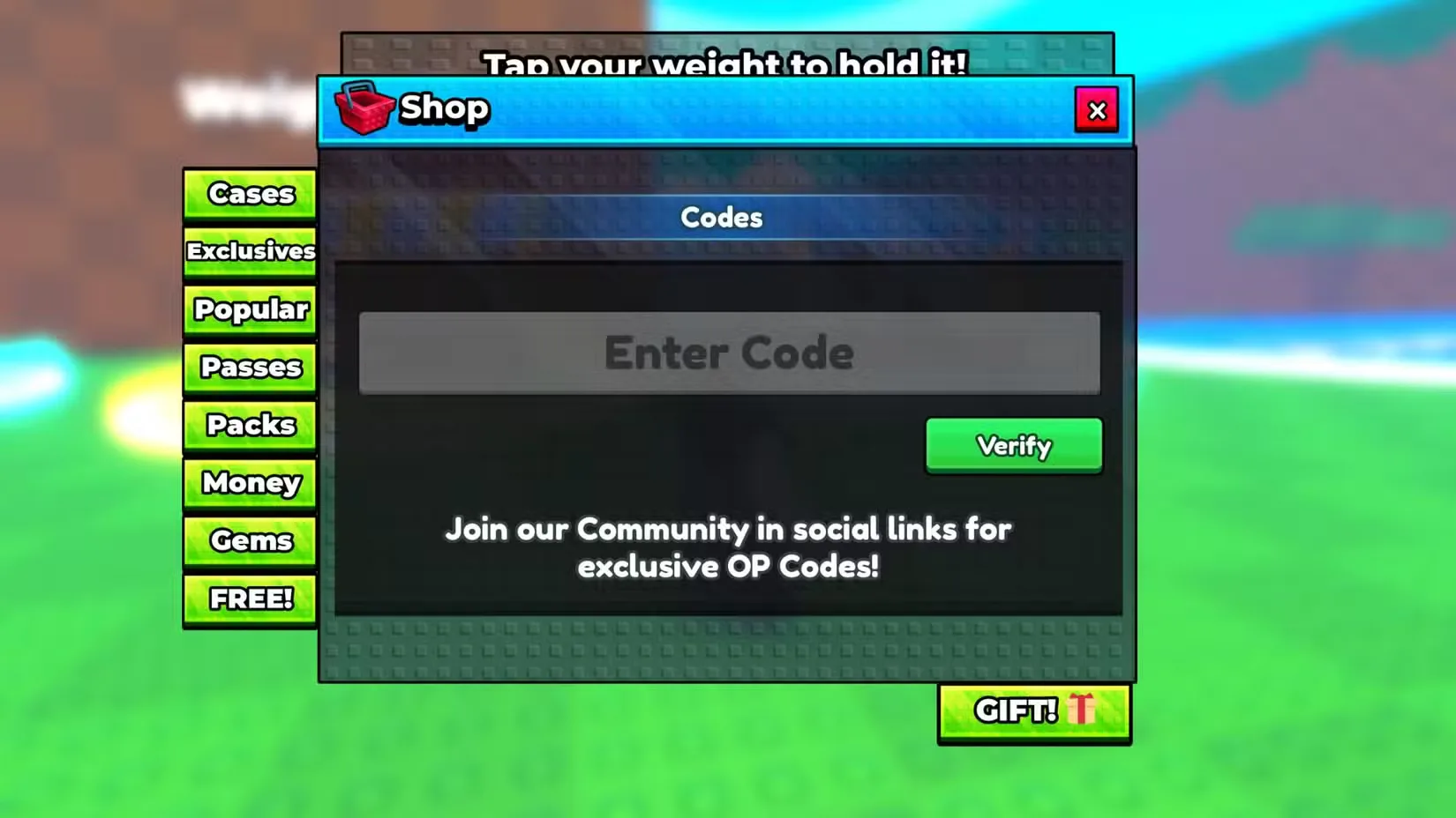 How to redeem codes in Jump for Cases RNG