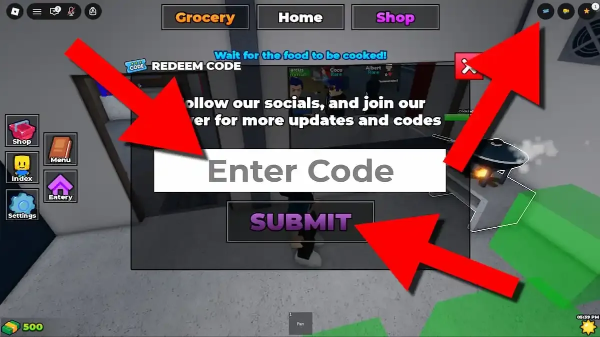 How to redeem codes in Karinderya