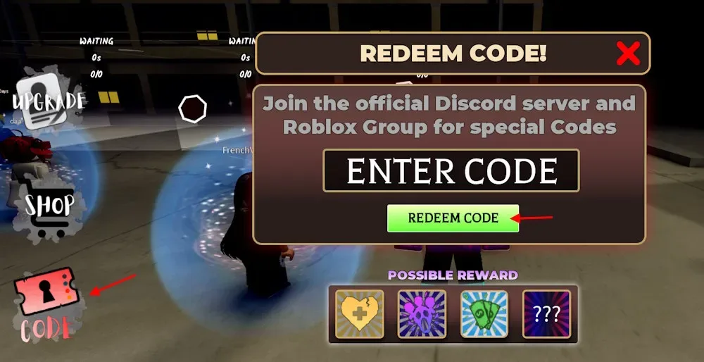 How to redeem codes in Keep the Door Locked