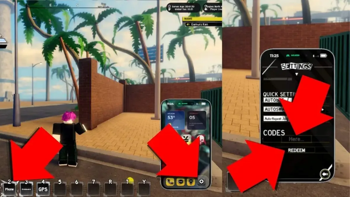 How to redeem codes in KEN