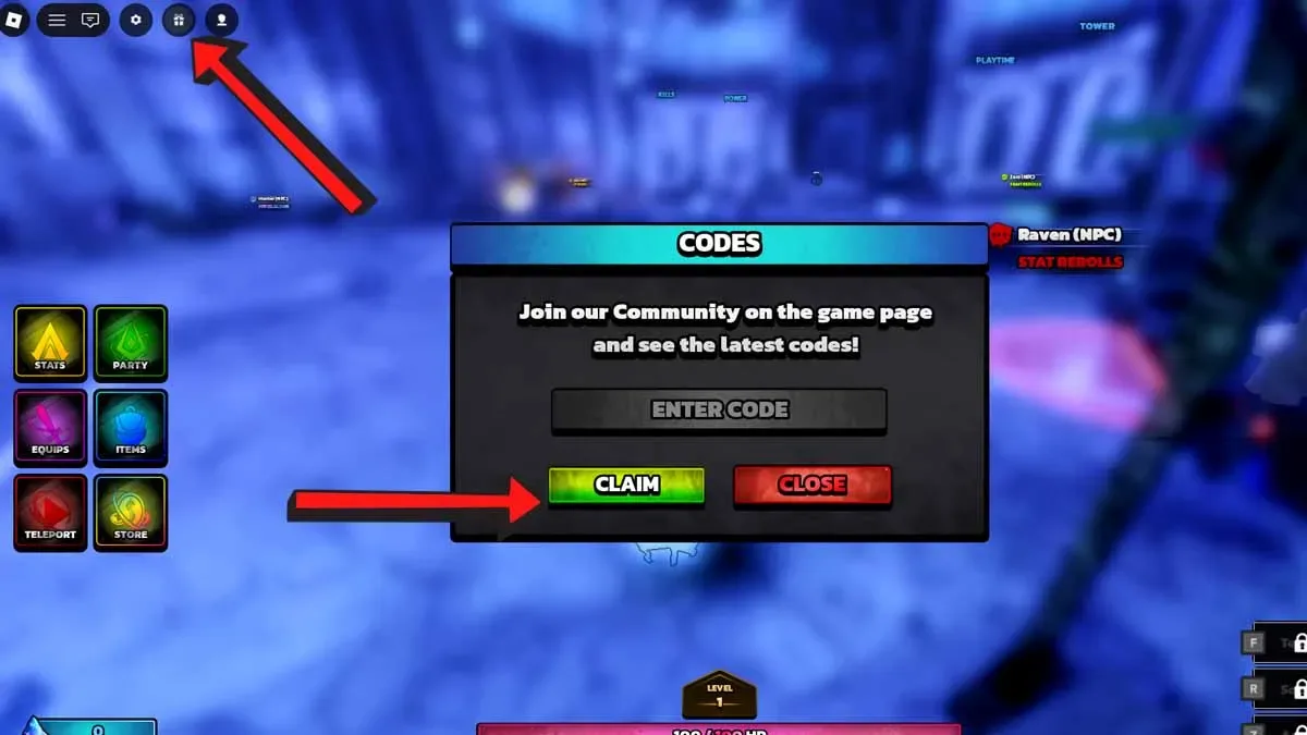 How to redeem codes in Level Legends