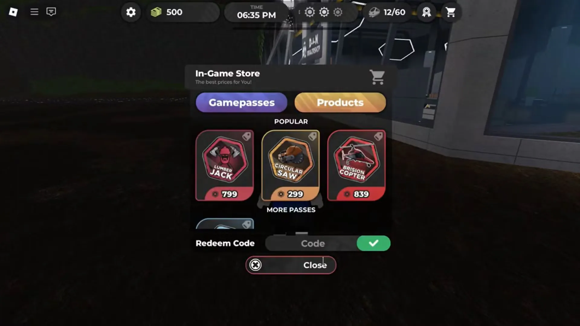 How to redeem codes in Lumber INC