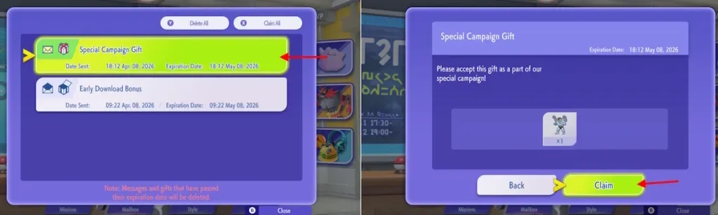 How to redeem codes in Pokemon Champions Mystery Gift