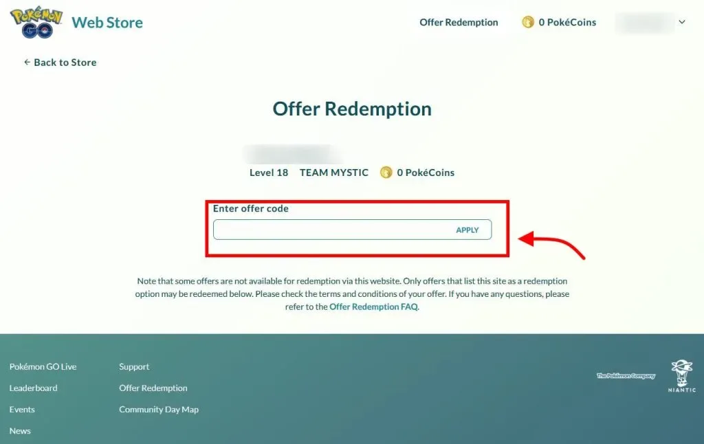 How to redeem codes in Pokemon GO