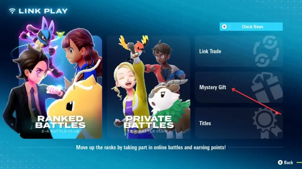 How to redeem codes in Pokemon Legends ZA Mystery Gift