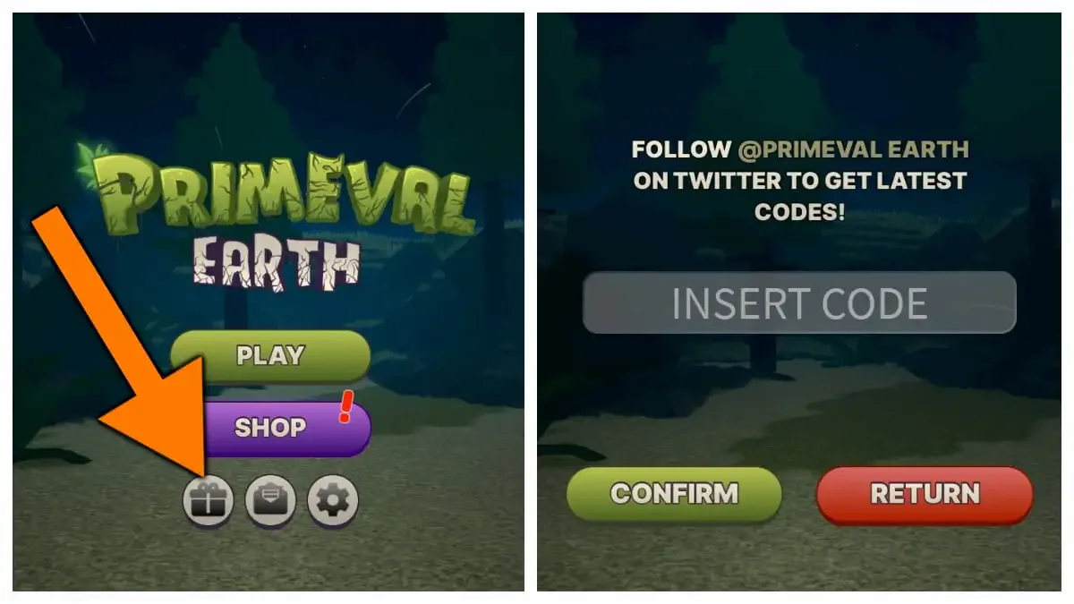 How to redeem codes in Primeval Earth