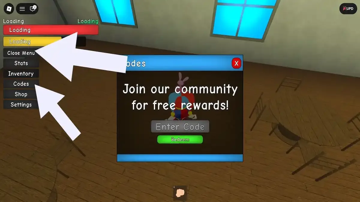 How to redeem codes in Rise Piece