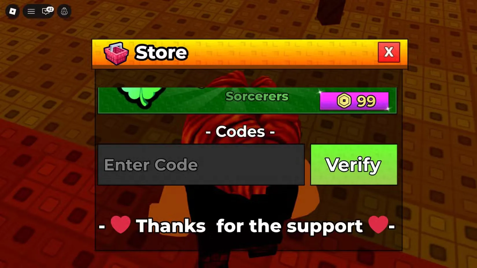 How to redeem codes in Roll a Sorcerer
